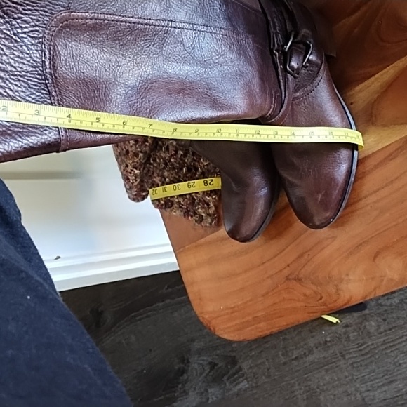 Marc Fisher brown tall leather boots with buckle detail size 8 1/2 - Picture 12 of 15